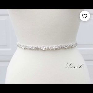 36” clasp close rhinestone bridal belt